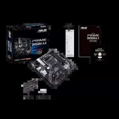 Asus Prime B450M-A II Gaming Motherboard - AMD B450 (Ryzen AM4) micro ATX motherboard, Aura Sync RGB lighting support