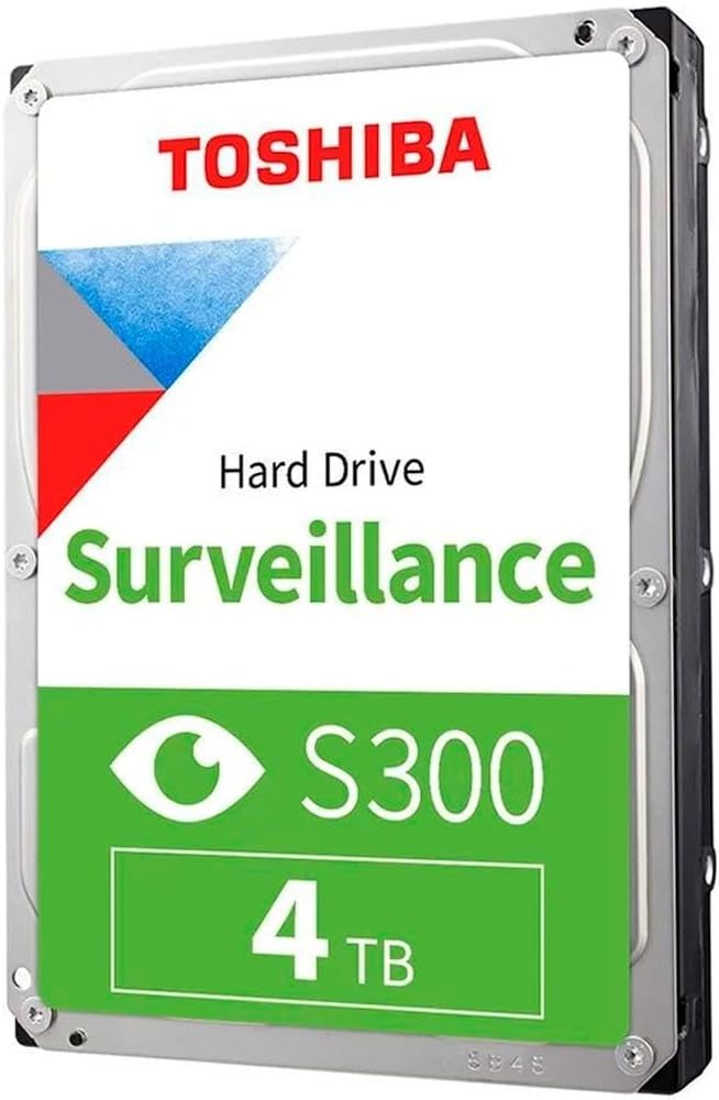 TOSHIBA Surveillance HDD S300 Surveillance Hard Drives 2TB | 4TB support up to 32 high Resolution Cameras Compatible with DVR, NVR, Video Servers and Video Management Systems